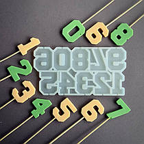 Силіконовий молд для льодяників "Набір цифр Майнкрафт"