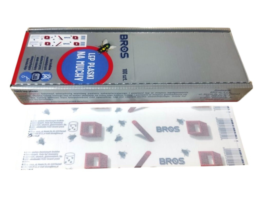 Липка стрічка для мух Bros плоска, 1шт.