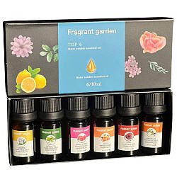 Набір ефірних олій 6 шт / Набір аромаолій / Водорозчинні ефірні олії / Аромаолія для дифузора