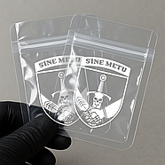 Глянцевий зіп-пакет 7х7см з логотипом Високоякісні поліетиленові пакети зі зіп-замком, фото 5