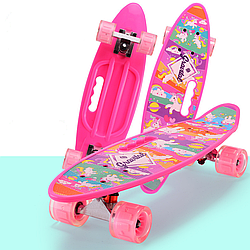 Пенніборд з колесами, що світяться, Penny Cruiser HB-317 / Дитячий пенніборд / Дитячий скейтборд