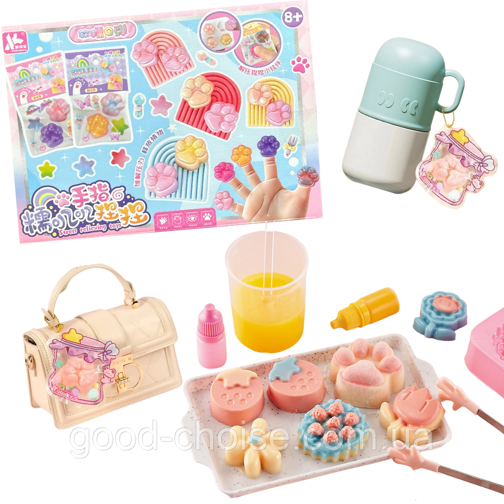 Набір для творчості «Сквіші своїми руками», 7 компонентів, МА-376 / Лапки для дітей / Сквіші набір, фото 1