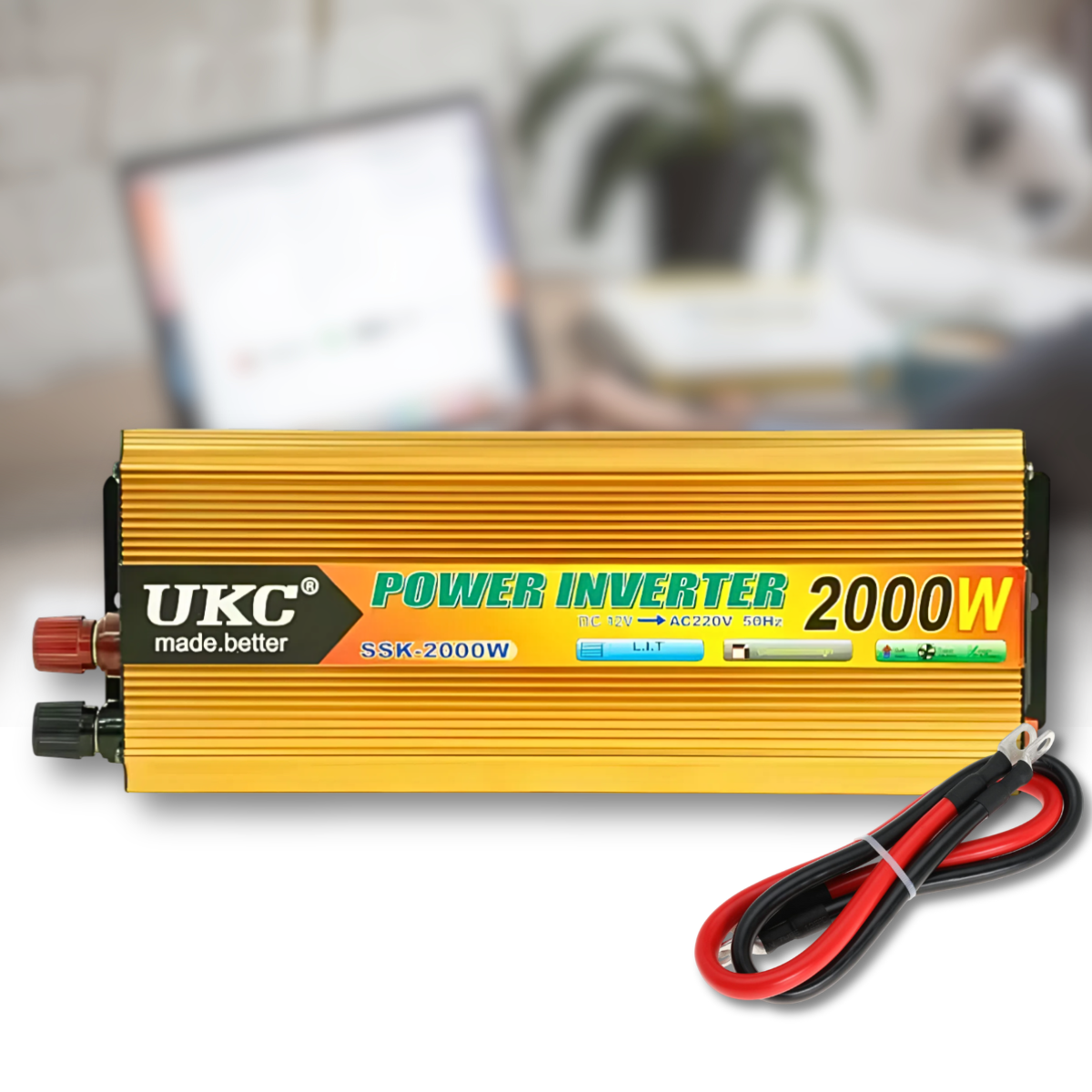 Перетворювач напруги інвертор UKC SSK-2000W з 12 на 220 В