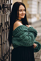 Короткий ажурний кардиган зелений або інший колір