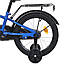 Дитячий велосипед PROF1 MB 14012-1 14" дюймів, сталева рама, страхувальні колеса, багажник із затискачем, синій, фото 6