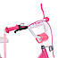 Дитячий велосипед PROF1 MB 14041-1 14" дюймів, сталева рама, страхувальні колеса, багажник із затискачем, рожевий, фото 2