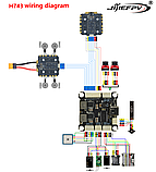 Політний стек STM32H743 12S100A ESC 4 серво 2 камери 8 моторів, фото 6