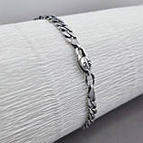 Срібний браслет з пластиною для гравіювання, фото 4