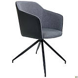 Крісло обіднє Нікі / Niki тканина сіра, ТМ Амф, фото 3