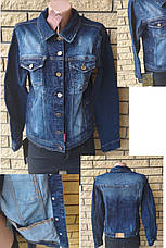 Куртка жіноча джинсова стрейчева на ґудзиках, є великі розміри CRACPOT, Туреччина, фото 2