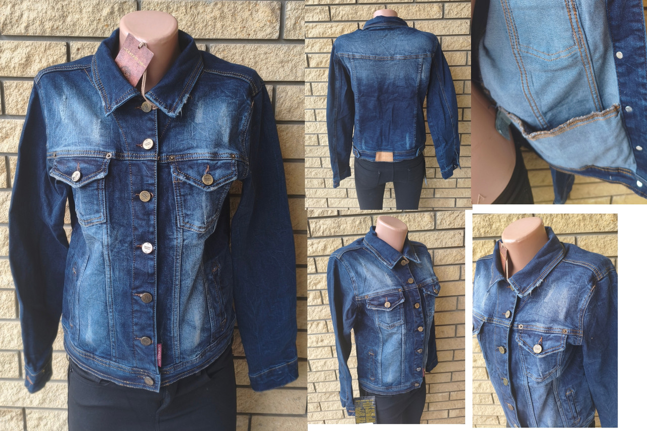 Куртка жіноча джинсова стрейчева на ґудзиках, є великі розміри CRACPOT, Туреччина