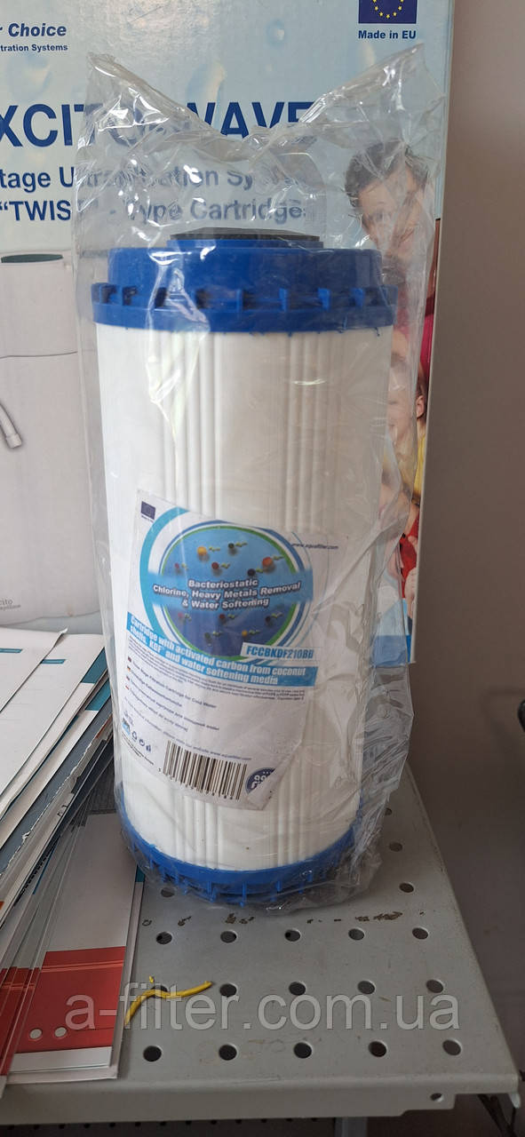 Картридж із кокосовим вугіллям і завантаженням KDF, 10BB, фото 1