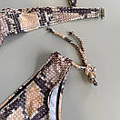 Купальник жіночий роздільний з чашкою принт пітон, фото 3