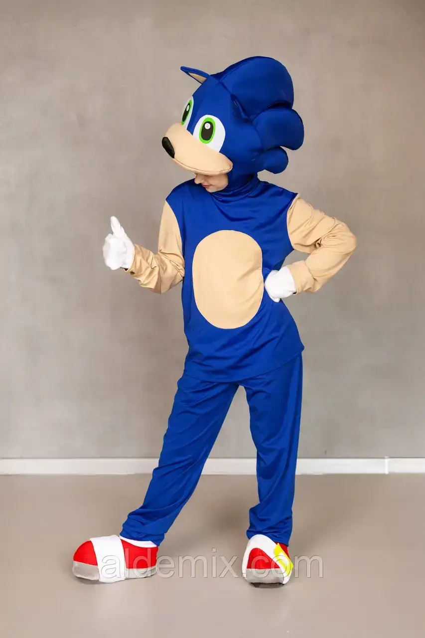 Сонік "Sonic" карнавальний костюм для аніматорів. Дорослий костюм для аніматорів "Sonic" Сонік