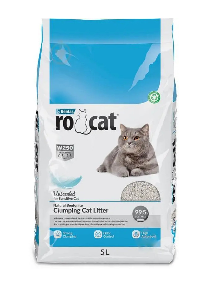 RoCat Наповнювач для котячого туалету Bentas Bentonit Ро Кет Класик 5 л