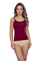 Женская летняя майка бордового цвета на тонких бретельках. Модель Lucita Eldar
