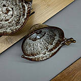 Керамічна піала для чаю з ефектним покриттям у стилі кераміки Цзянь Равлик - Біла (1шт 80мл), фото 3