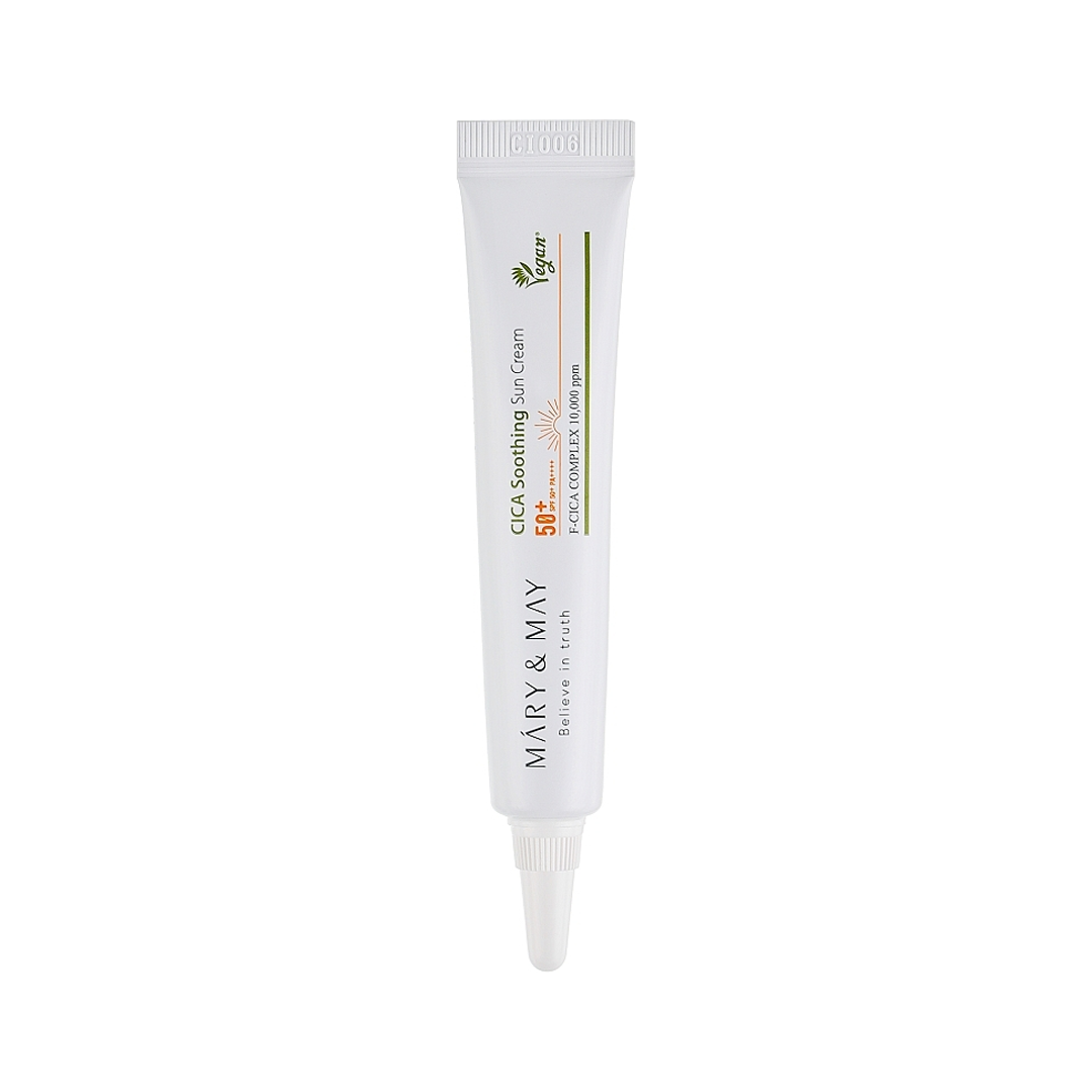 Заспокійливий сонцезахисний крем з центелою Mary & May Cica Soothing Sun Cream SPF50+ PA++++мініатюра 12 г