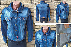 Куртка жіноча джинсова стрейчева на ґудзиках, є великі розміри CRACPOT, Туреччина, фото 2
