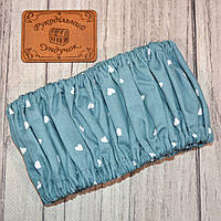 Чохол для снапов (Q-snap) 43х43 см (17'') Серця на фоні джинс