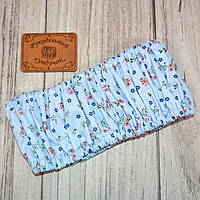 Чохол для снапів (Q-snap) 20х20 см (8'') Рожеві квіточки на блакитному