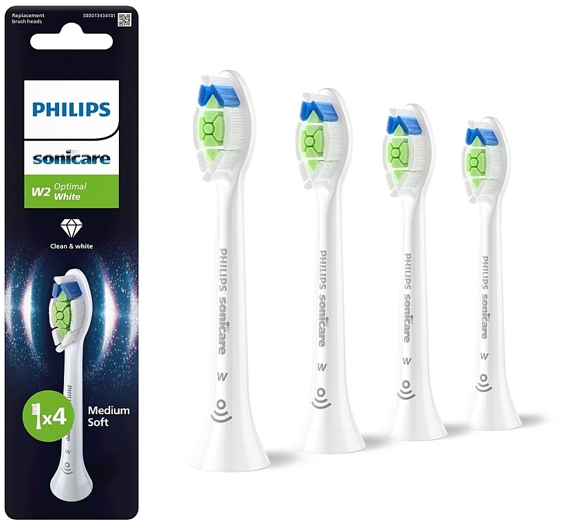 Насадки для зубної щітки Philips W2 Optimal White (4шт.) HX6064/88 / пошкоджена упаковка