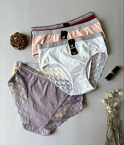 Набір жіночих трусиків сліпи M з мереживом Anttifu упаковка 5шт