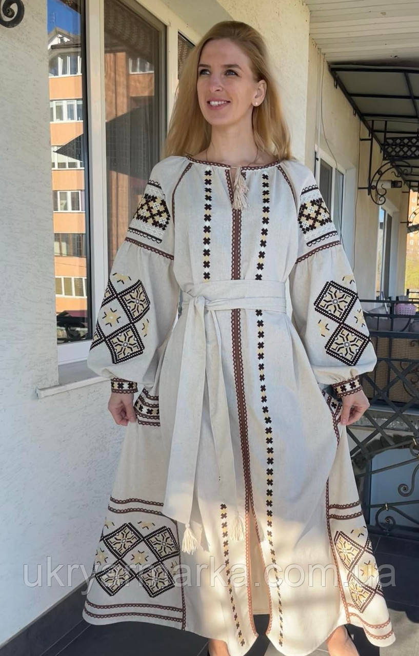 Українська вишита сукня на льоні Перше кохання", фото 1
