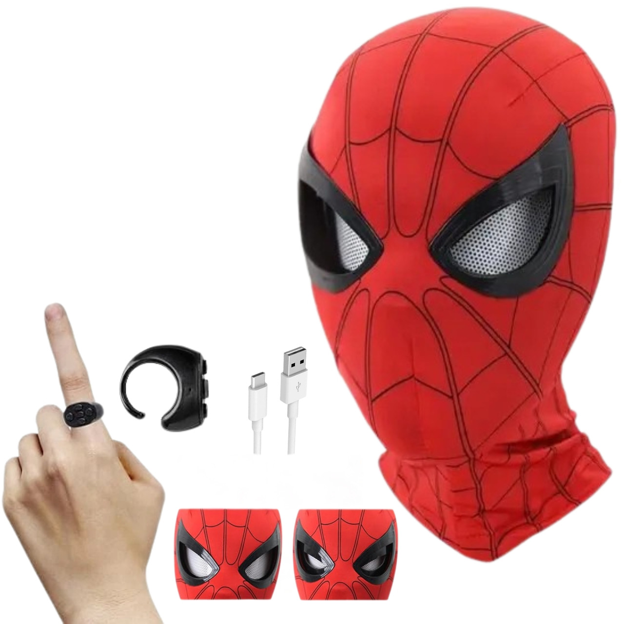 Інтерактивна маска Людина Павук з блимаючими очима на пульті - Spiderman