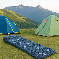 Надувний матрац 1.9×0.55 м односпальний для намету з чохлом матрац з подушкою до 150 кг Travel