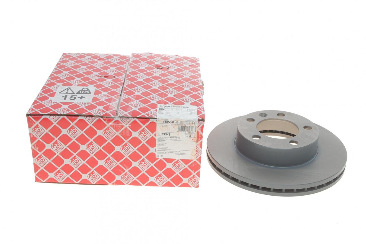 Диск гальмівний передній Renault Master 10- (302x28) (Febi Bilstein) 39346, фото 1