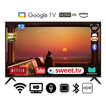 Телевізор Smart FHD TV Sony 60"SmartTV (Android 15.0//WiFi/DVB-T2)