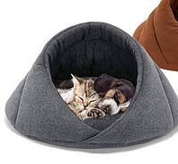 Компактна лежанка для котів і собак Теплий м'який будиночок Спальне місце для собак і котівм