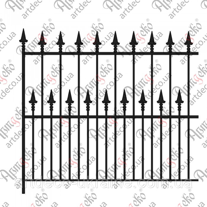 Кована огорожа, паркан 1320х1240 (КО-53). КОМПЛЕКТ ЕЛЕМЕНТІВ, фото 1