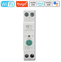 WI-FI вимикач реле на DIN рейку 63А з вимірювачем струму, напруги та захистом від перенапруги
