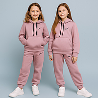 Теплий Костюм на флісі для дівчинки 98-104 см  003444 Туреччина Пудра