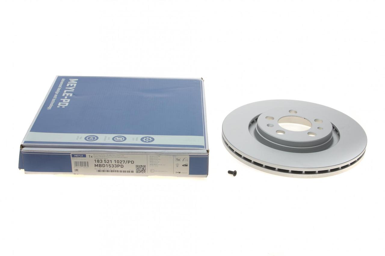 Диск гальмівний передній Skoda Octavia/VW Golf IV (280x22) (Meyle) 183 521 1027/PD, фото 1