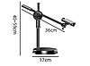 Настільний тримач стріла для телефону для зйомки зверху з висотою від 40 см до 59 см / Стійка на стіл для смартфона, фото 8