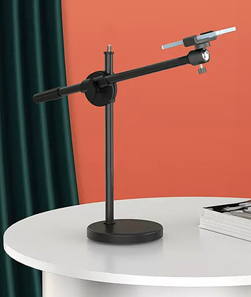 Настільний тримач стріла для телефону для зйомки зверху з висотою від 40 см до 59 см / Стійка на стіл для смартфона, фото 1