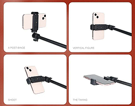 Настільний тримач стріла для телефону для зйомки зверху з висотою від 40 см до 59 см / Стійка на стіл для смартфона, фото 5