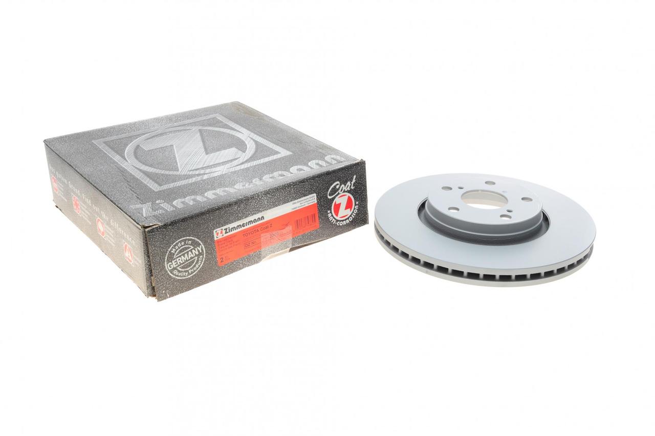 Диск гальмівний передній Toyota Auris 07-/Avensis 09- (295x26) (з покриттям) (вентильований) (Zimmermann), фото 1