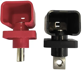 Корпусна прохідна клема з кришкою CF 120А (червона та чорна)