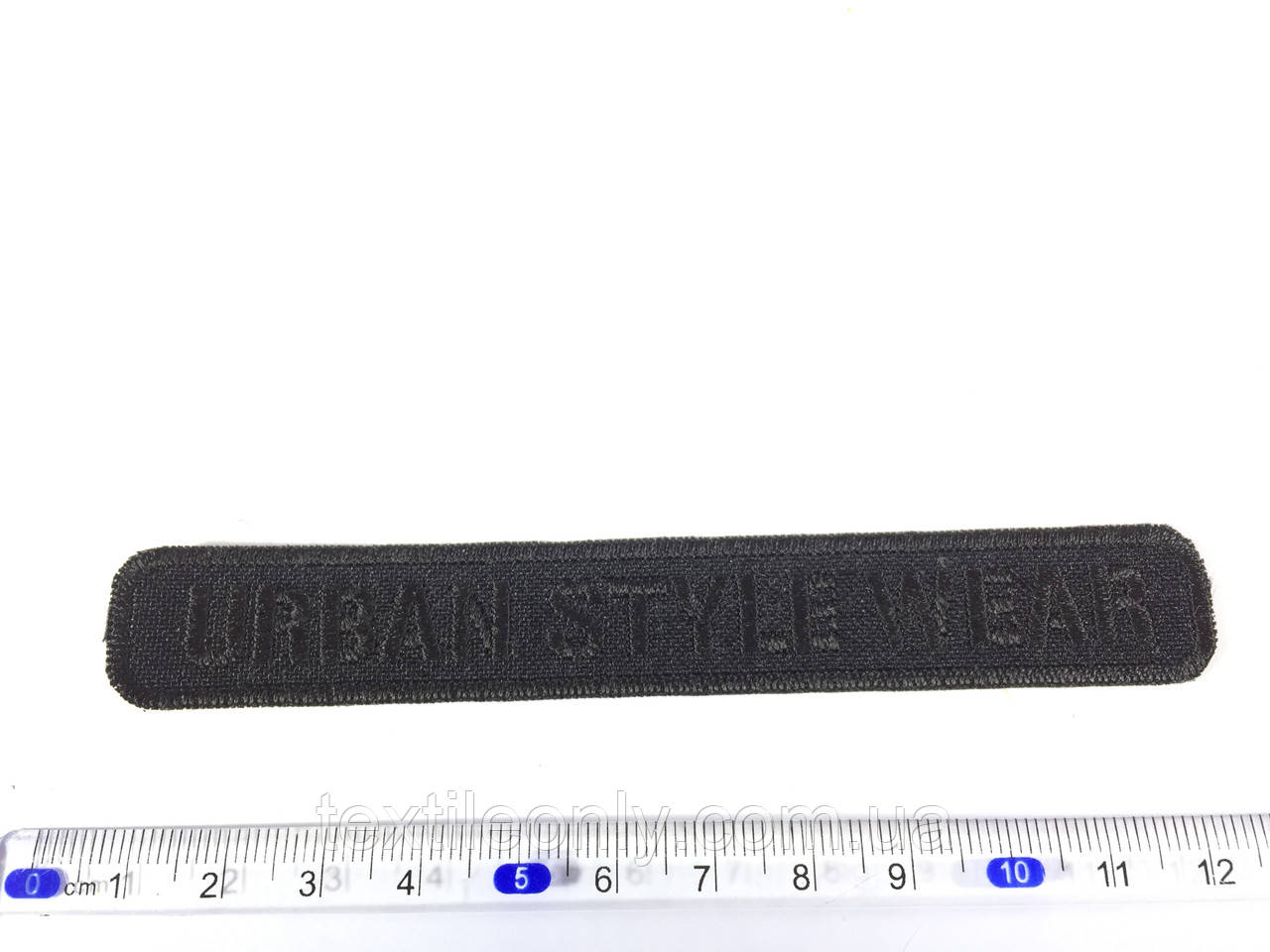 Нашивка Urban style wear колір чорний 120х18 мм