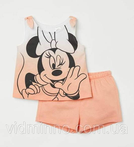 Костюм комплект (майка + шорти) H&M на дівчинку р.98 - 2-3 роки, Mikkie Mouse