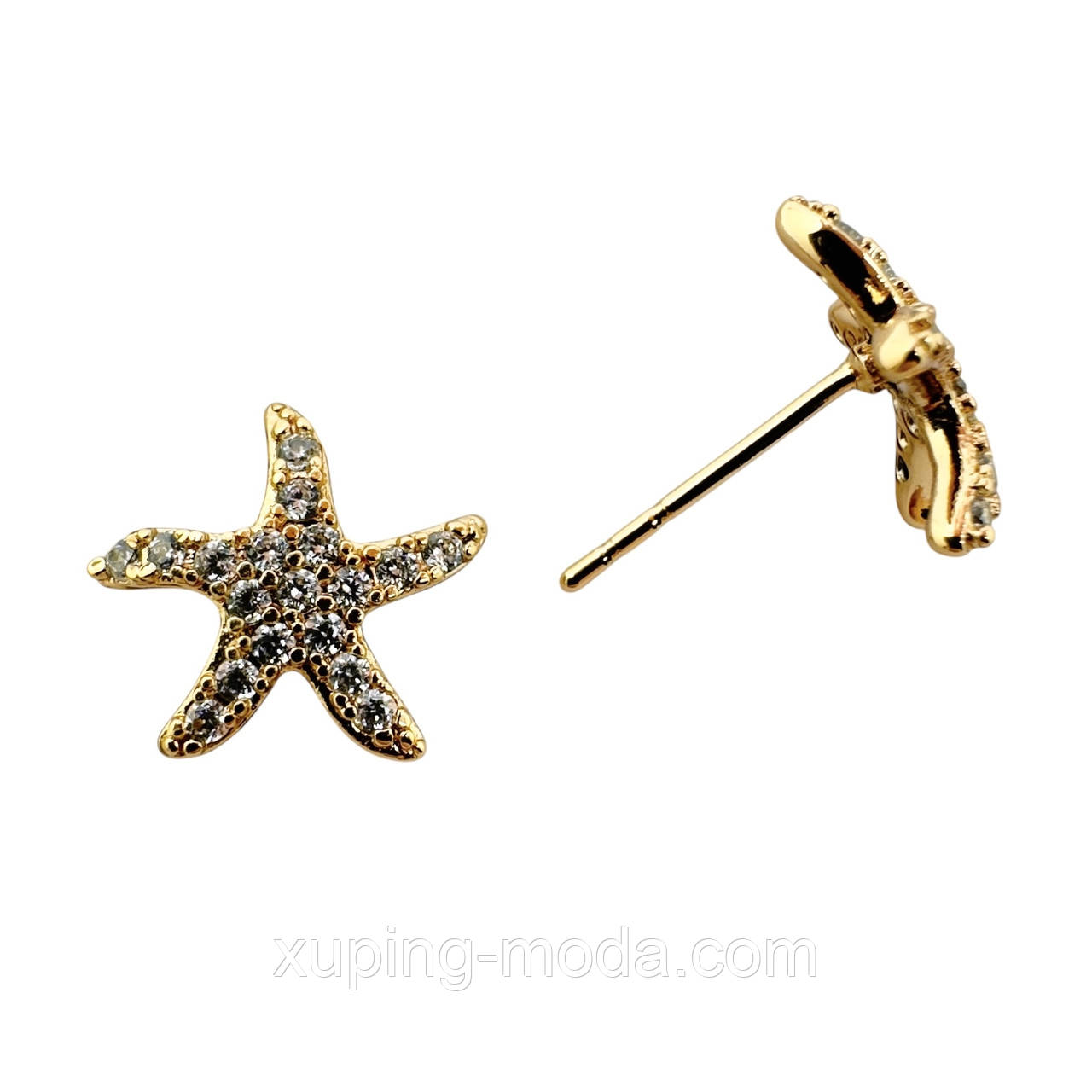 Сережки ксюпінг. 10 мм. 18 к, фото 1