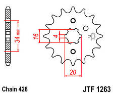 Зірка передня JT JTF1263.14