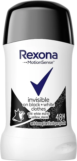 Антиперспірант - олівець Rexona Невидима на чорній і білій одежі 40 ml.