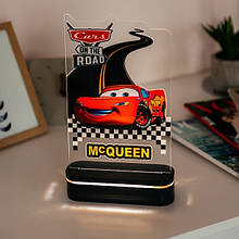 LED нічник Дісней, нічник блискавка маккуїн, нічник тачки, LED нічник тачки, нічник блискавка, нічник від мережі