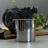 Чайник із чорної глини з металевим ситом для чайної церемонії «Цзишанський Дракон» (180мл), фото 2