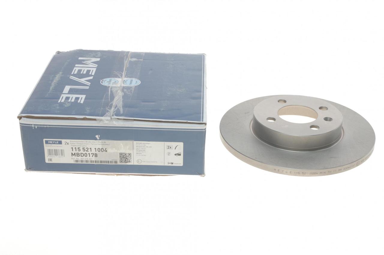 Диск гальмівний передній VW Caddy II/III/IV/Passat/Vento 1.4-2.0 88-04 (256x12.9) (Meyle) 115 52121004, фото 1